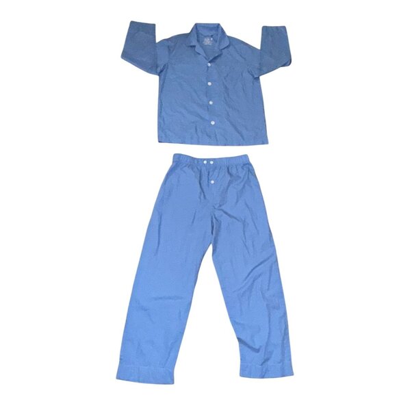 Fruit Of The Loom Mens Blue Pajama Set M Cotton & Polyester - Picture 1 of 6